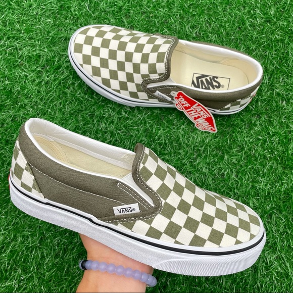 Vans Shoes - Vans Classic Slip On Checkerboard Grape leaf